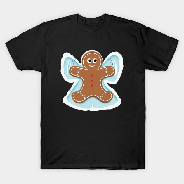 Gingerbread Angel - Humor Christmas T-Shirt by Creasorz